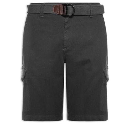 Bermuda Masculina Cargo com Cinto - Preto