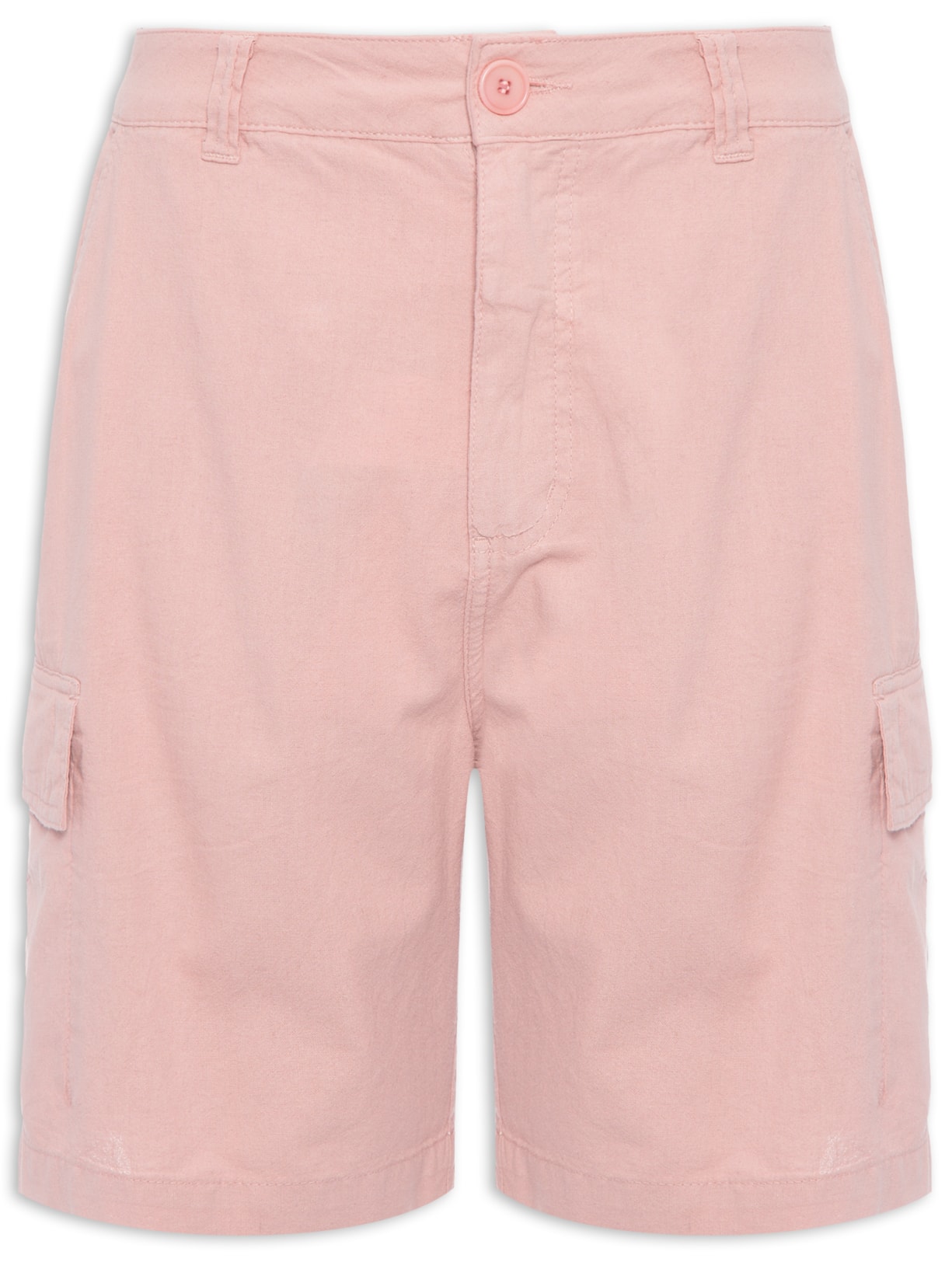 Bermuda Masculina Cargo Cotton Linen New - Rosa