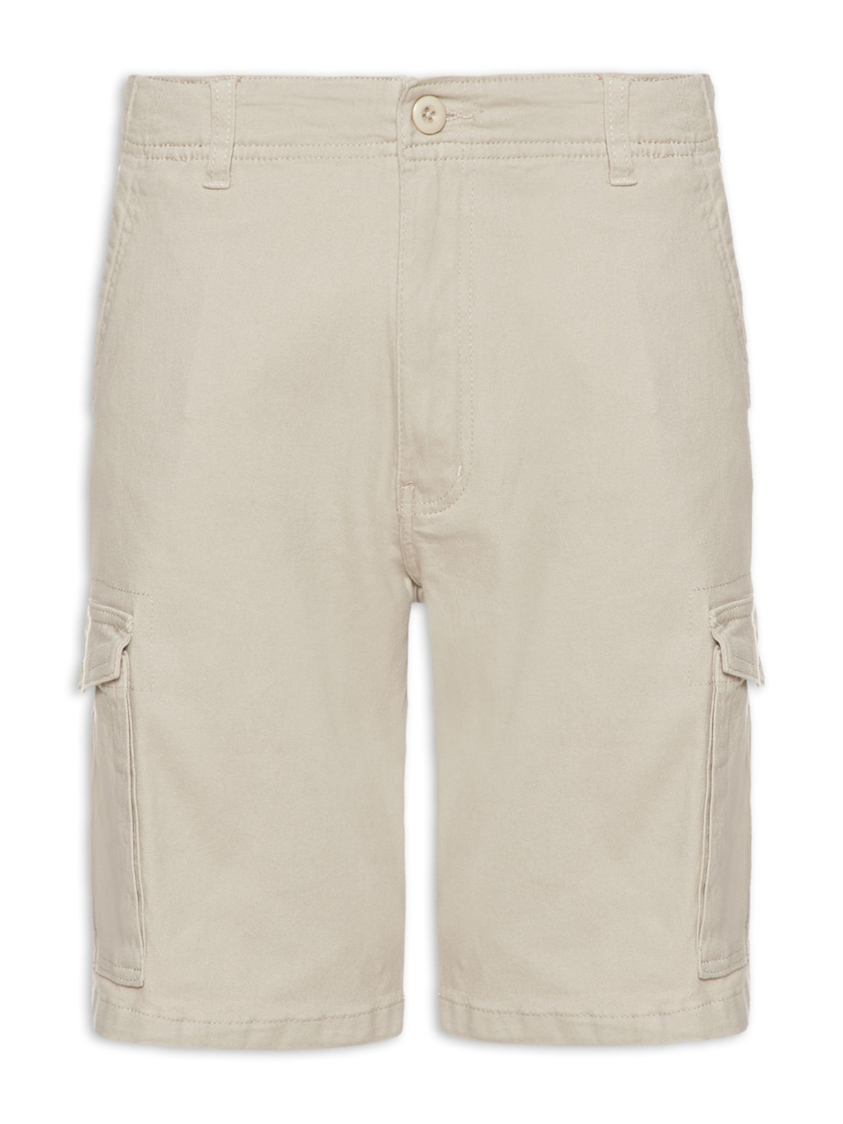 Bermuda Masculina Cargo Em Sarja - Bege