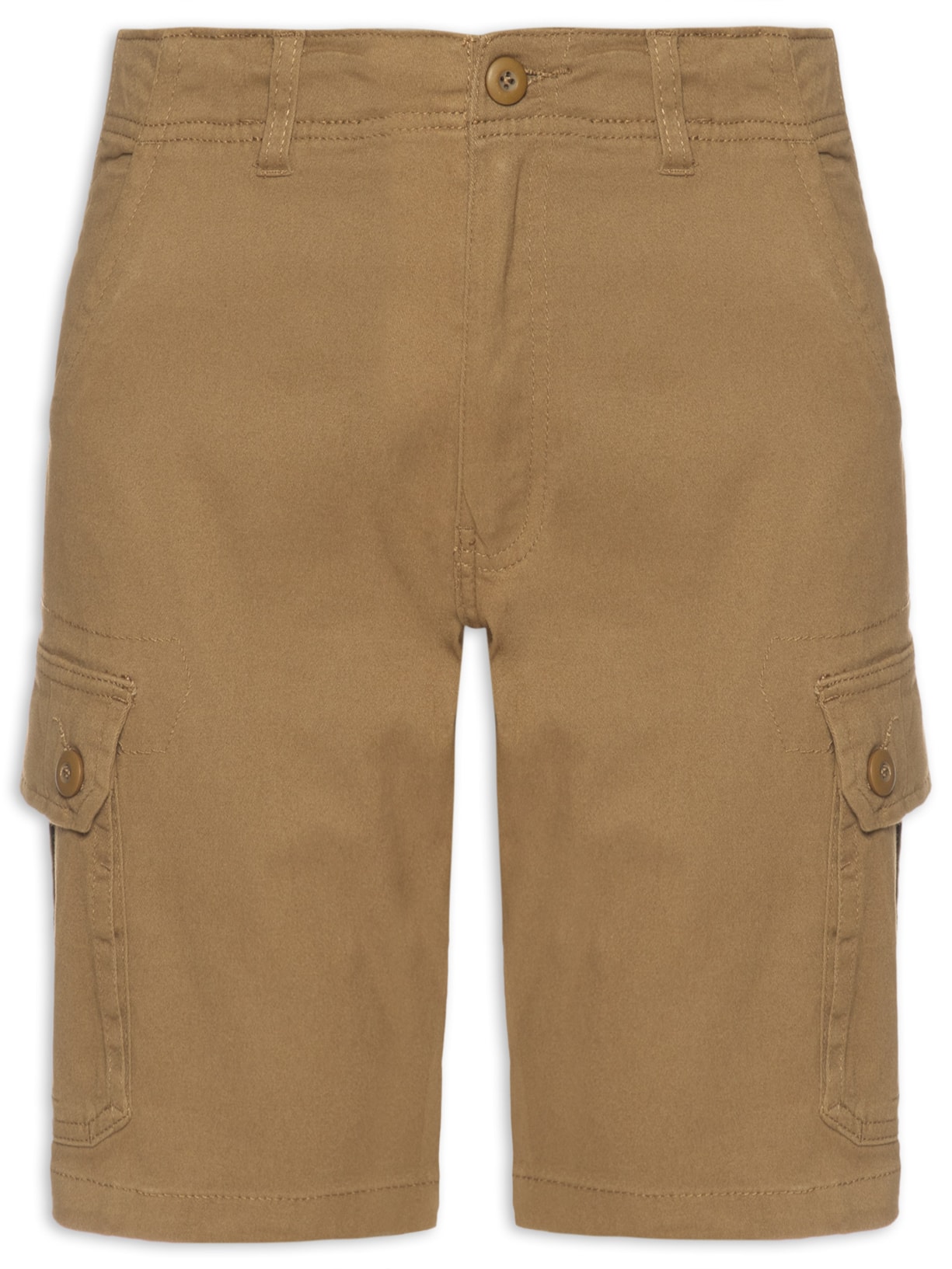 Bermuda Masculina Cargo Em Sarja - Marrom
