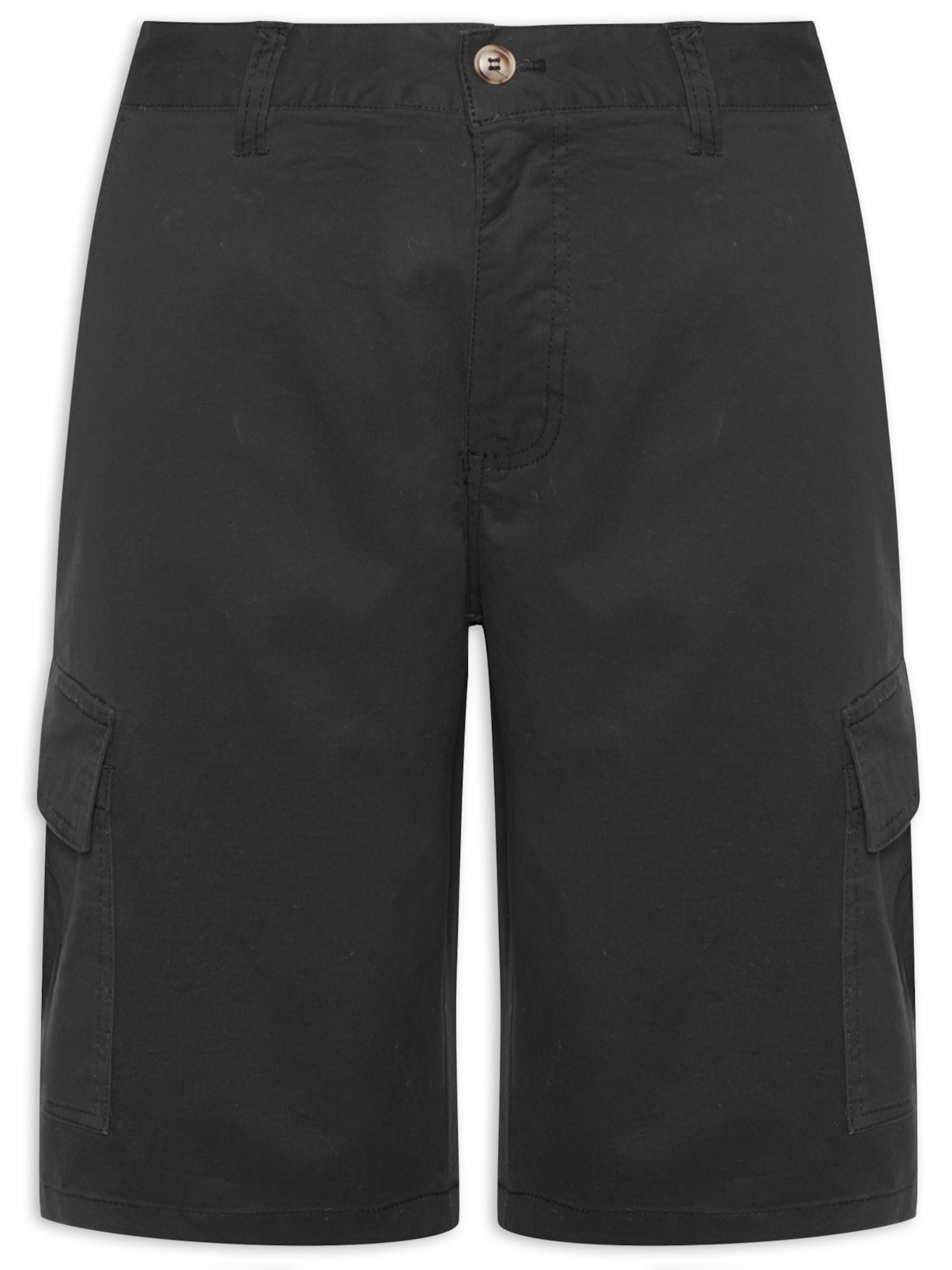 Bermuda Masculina Cargo Em Sarja - Preto