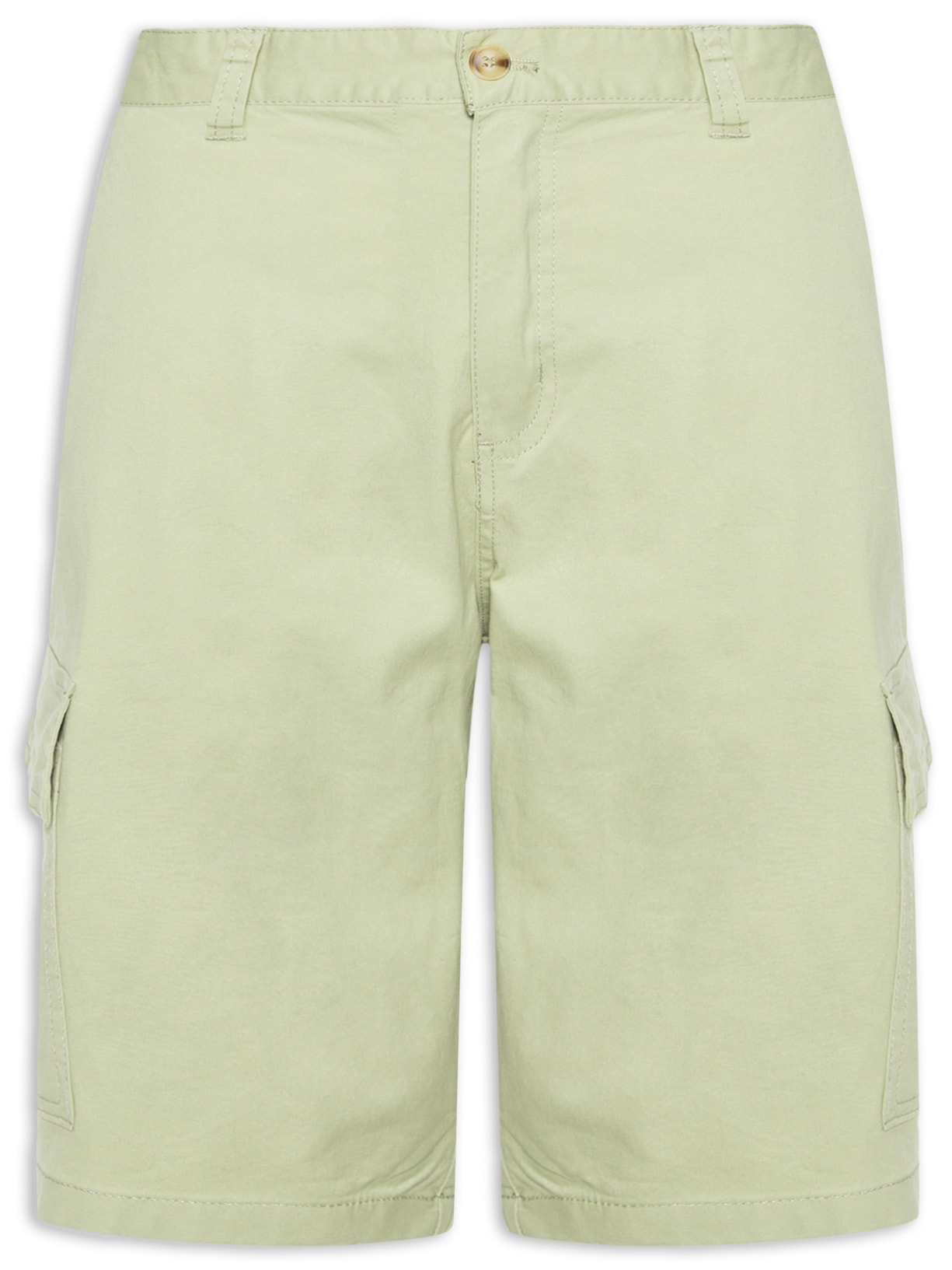 Bermuda Masculina Cargo Em Sarja - Verde