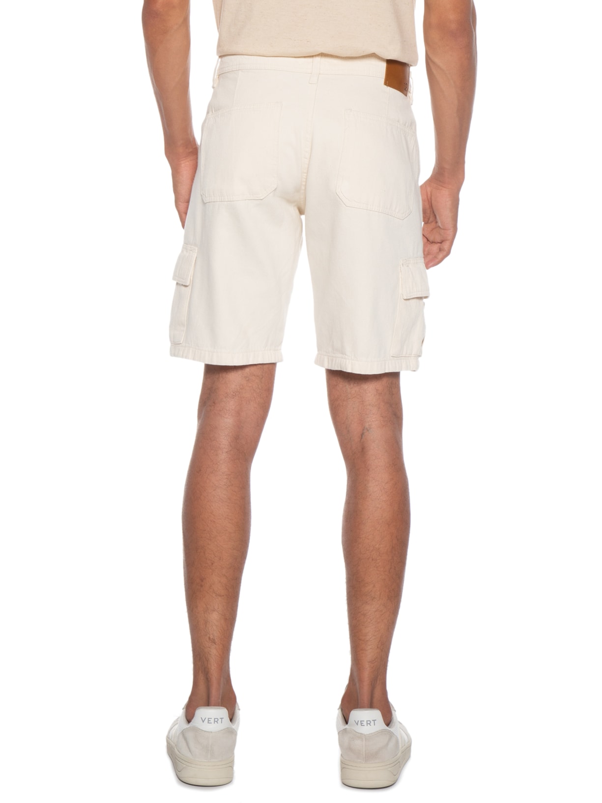 Bermuda Masculina Cargo Off White '2 Essential