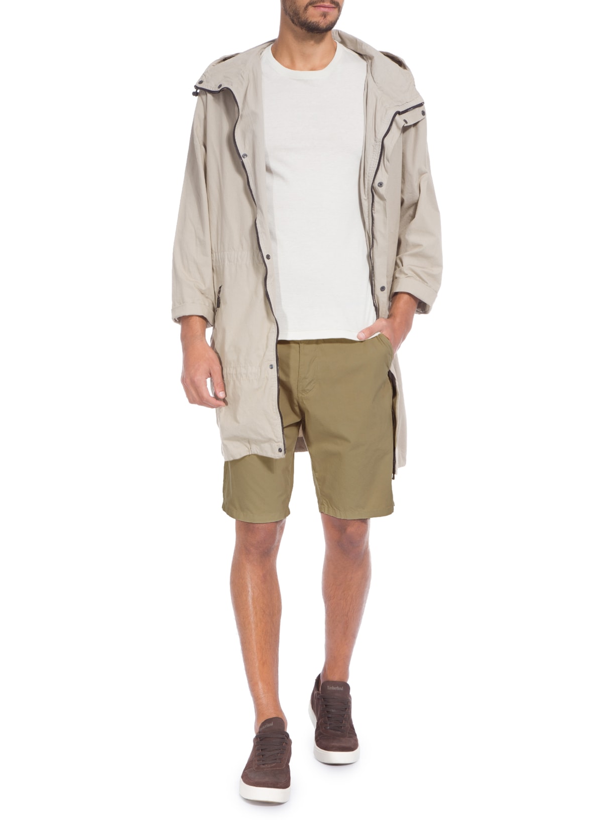 Bermuda Masculina Casual Alfaiataria Marrom Osklen