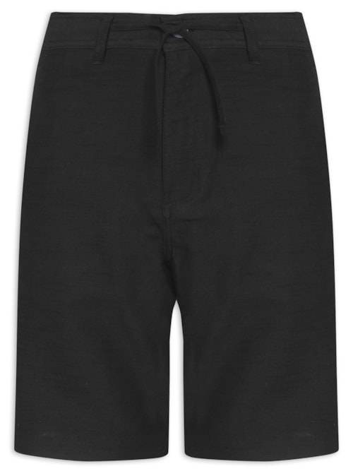 Bermuda Masculina Casual Algodão - Preto