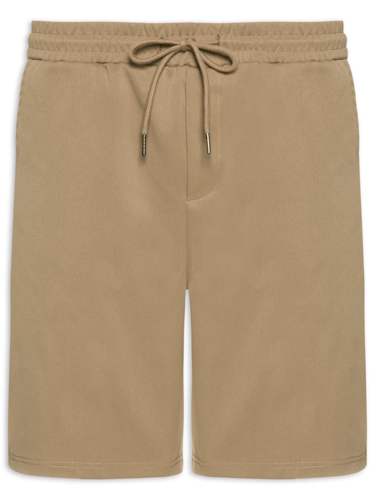 Bermuda Masculina Casual Básica Bege Basiq Men