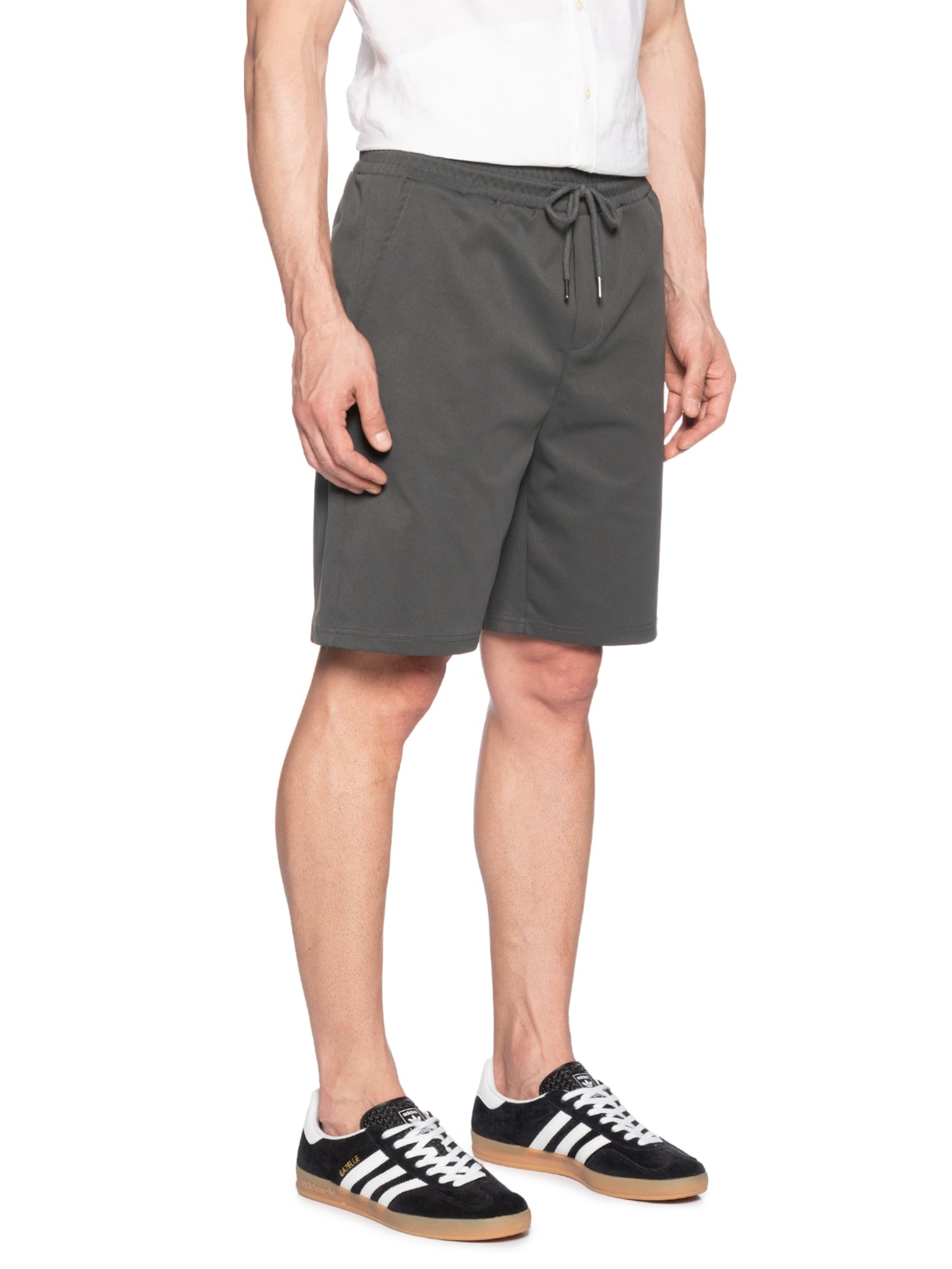 Bermuda Masculina Casual Básica Cinza Basiq Men