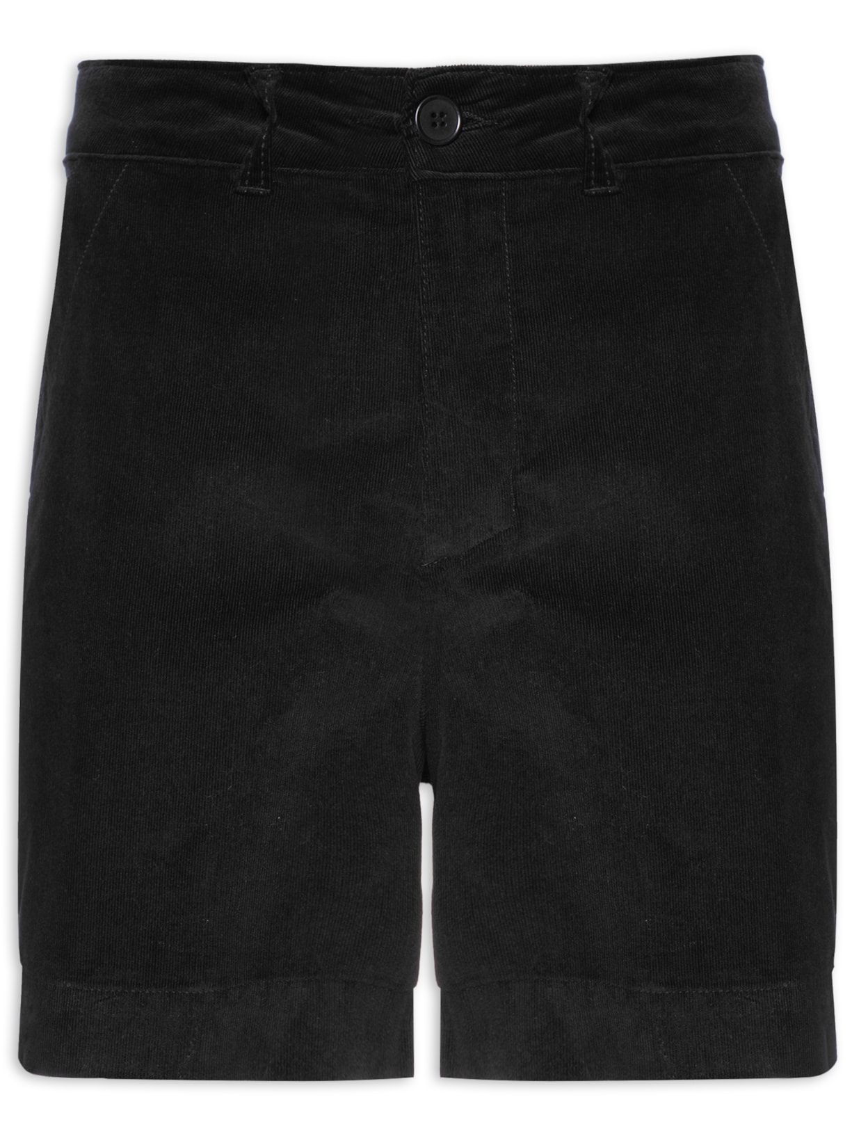 Bermuda Masculina Casual Corduroy - Preto