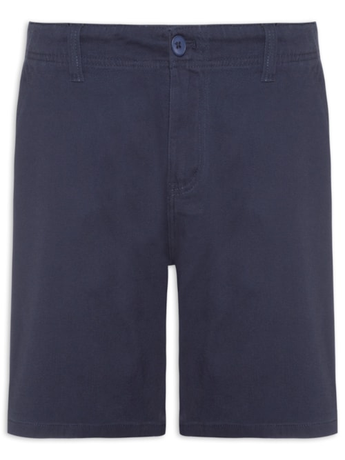 Bermuda Masculina Casual em Sarja Color - Azul