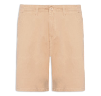 Bermuda Masculina Casual em Sarja Color - Bege