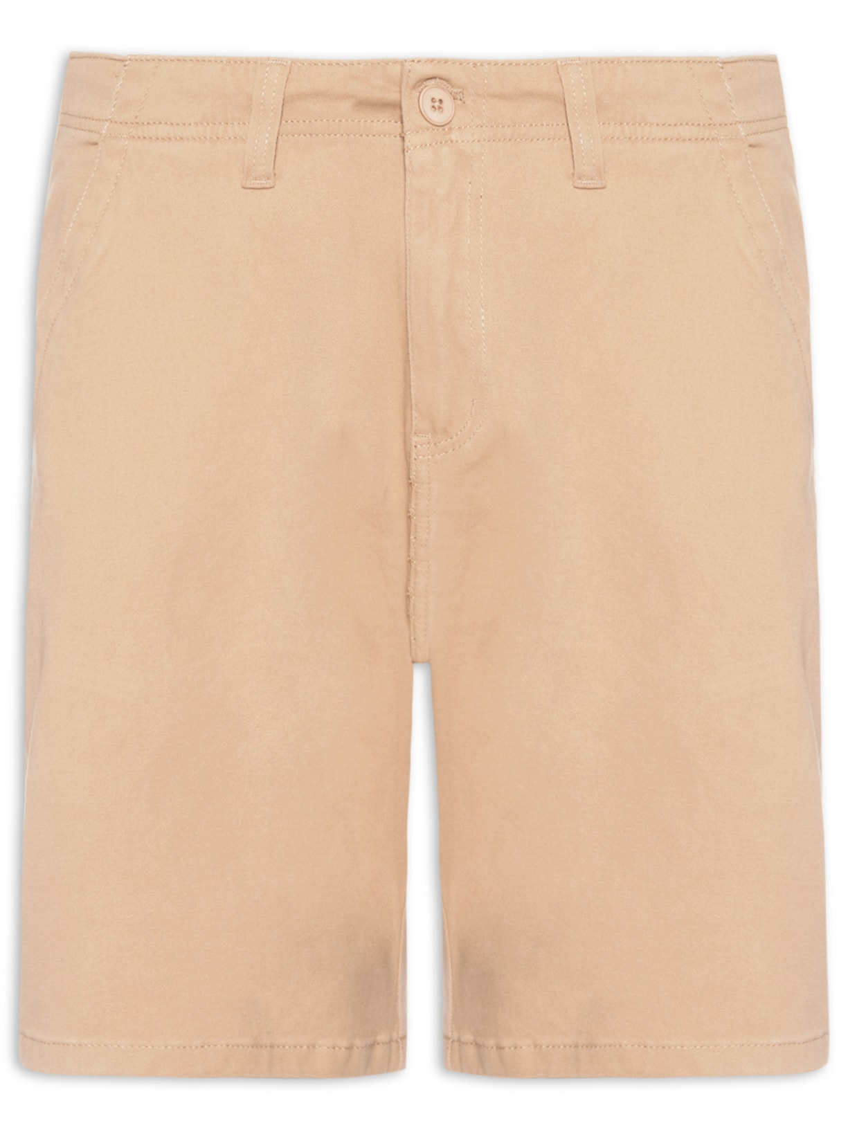 Bermuda Masculina Casual em Sarja Color - Bege