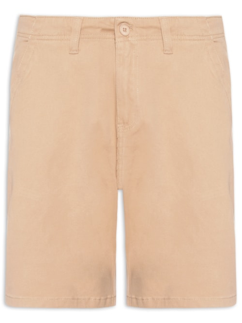 Bermuda Masculina Casual em Sarja Color - Bege