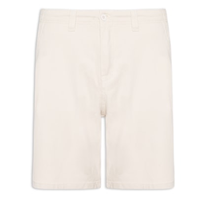 Bermuda Masculina Casual em Sarja Color - Bege