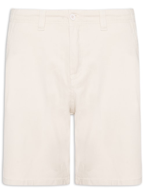 Bermuda Masculina Casual em Sarja Color - Bege