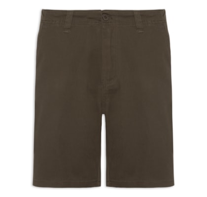 Bermuda Masculina Casual em Sarja Color - Marrom