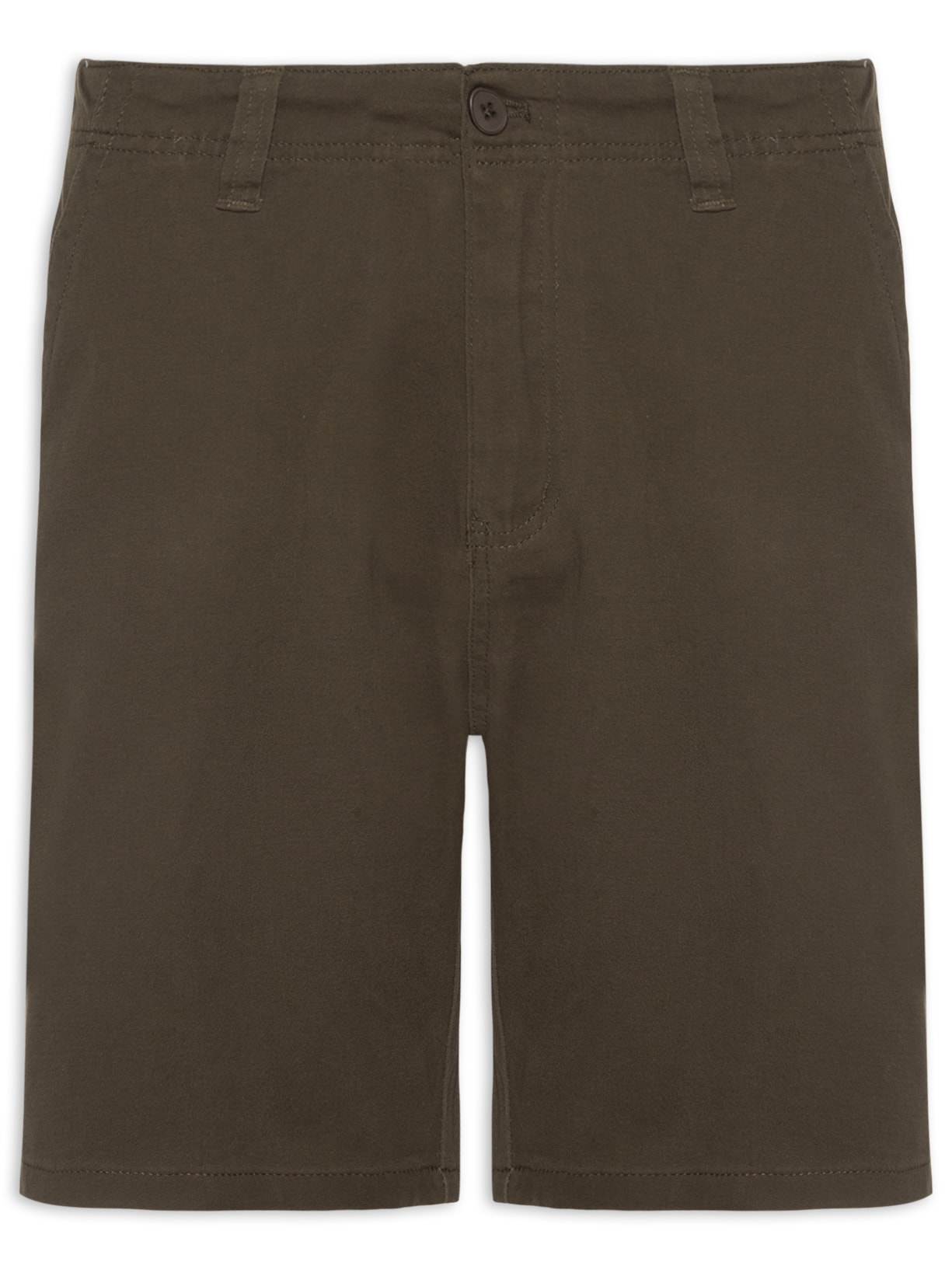 Bermuda Masculina Casual em Sarja Color - Marrom