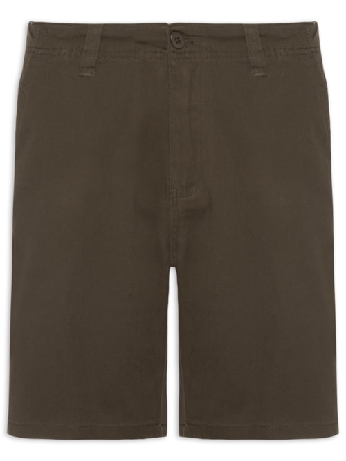 Bermuda Masculina Casual em Sarja Color - Marrom