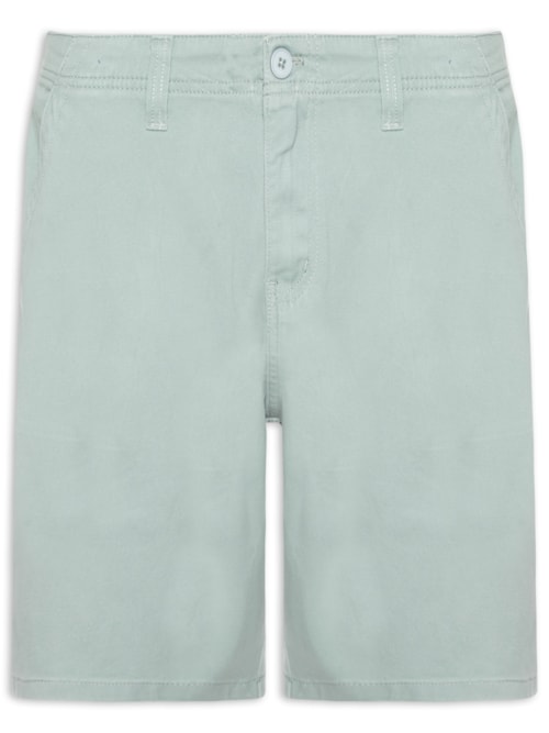 Bermuda Masculina Casual em Sarja Color - Verde