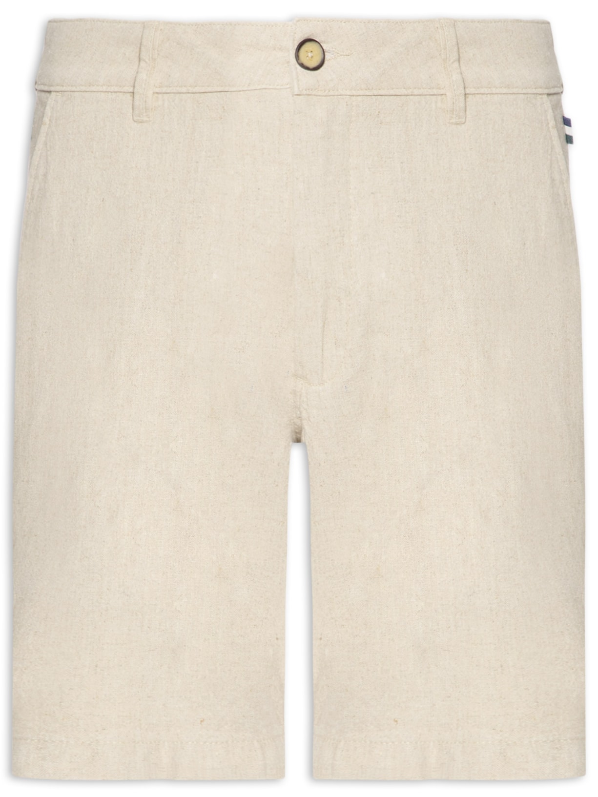 Bermuda Masculina Casual Linho Plus Bege Reserva