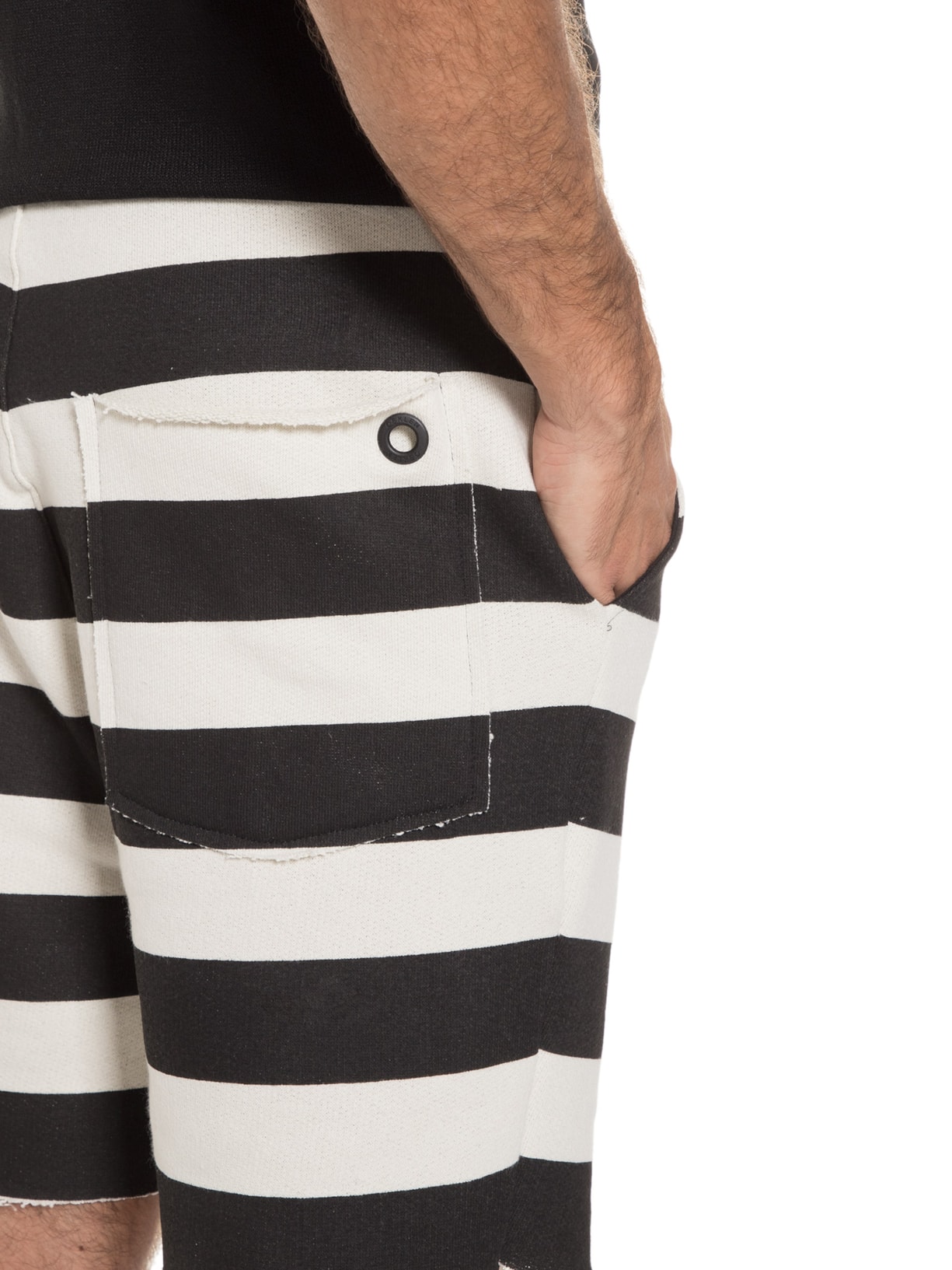 Osklen Bermuda Masculina Casual Listrada Moletom Off White