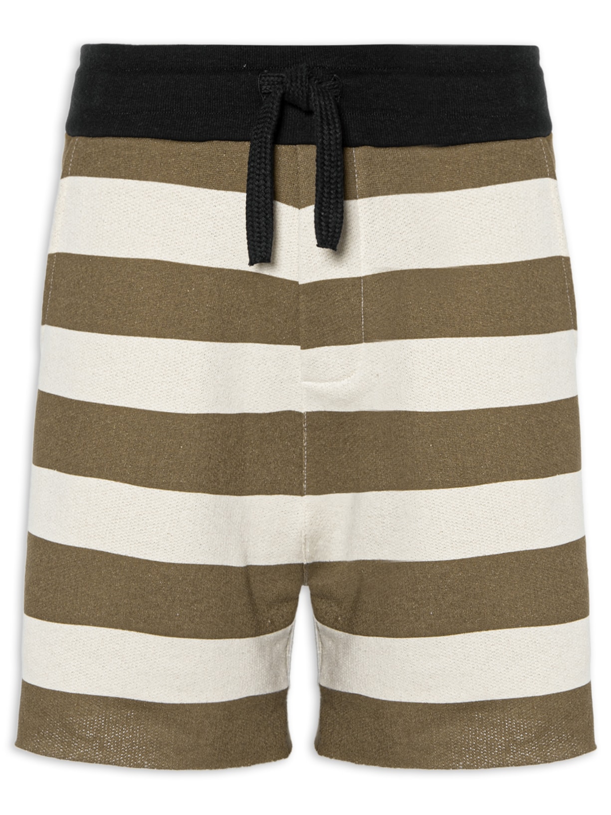 Bermuda Masculina Casual Listrada Moletom - Off White