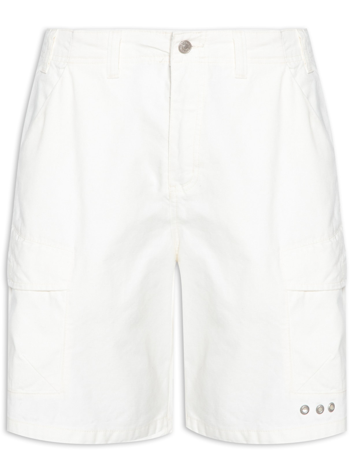 Bermuda Masculina Casual Nova Crystal - Off White
