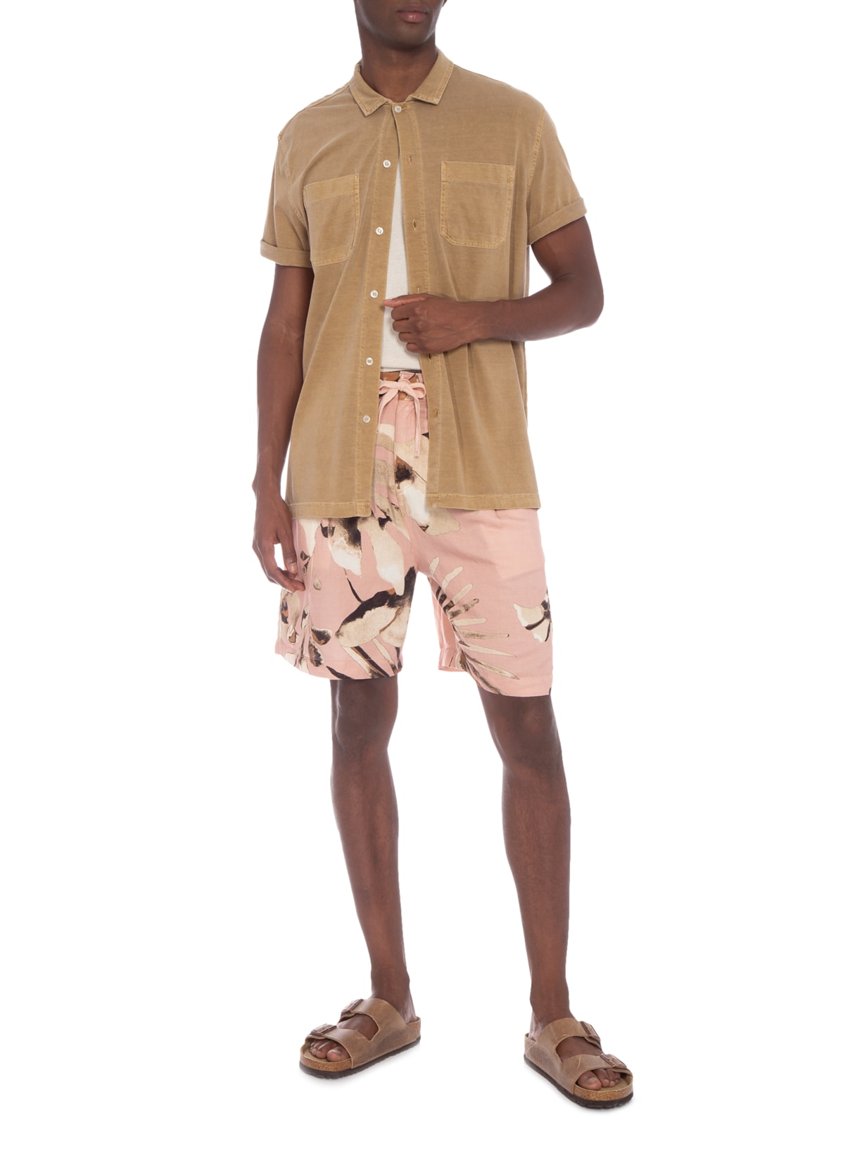 Bermuda Masculina Casual Oil Blush Rosa Osklen