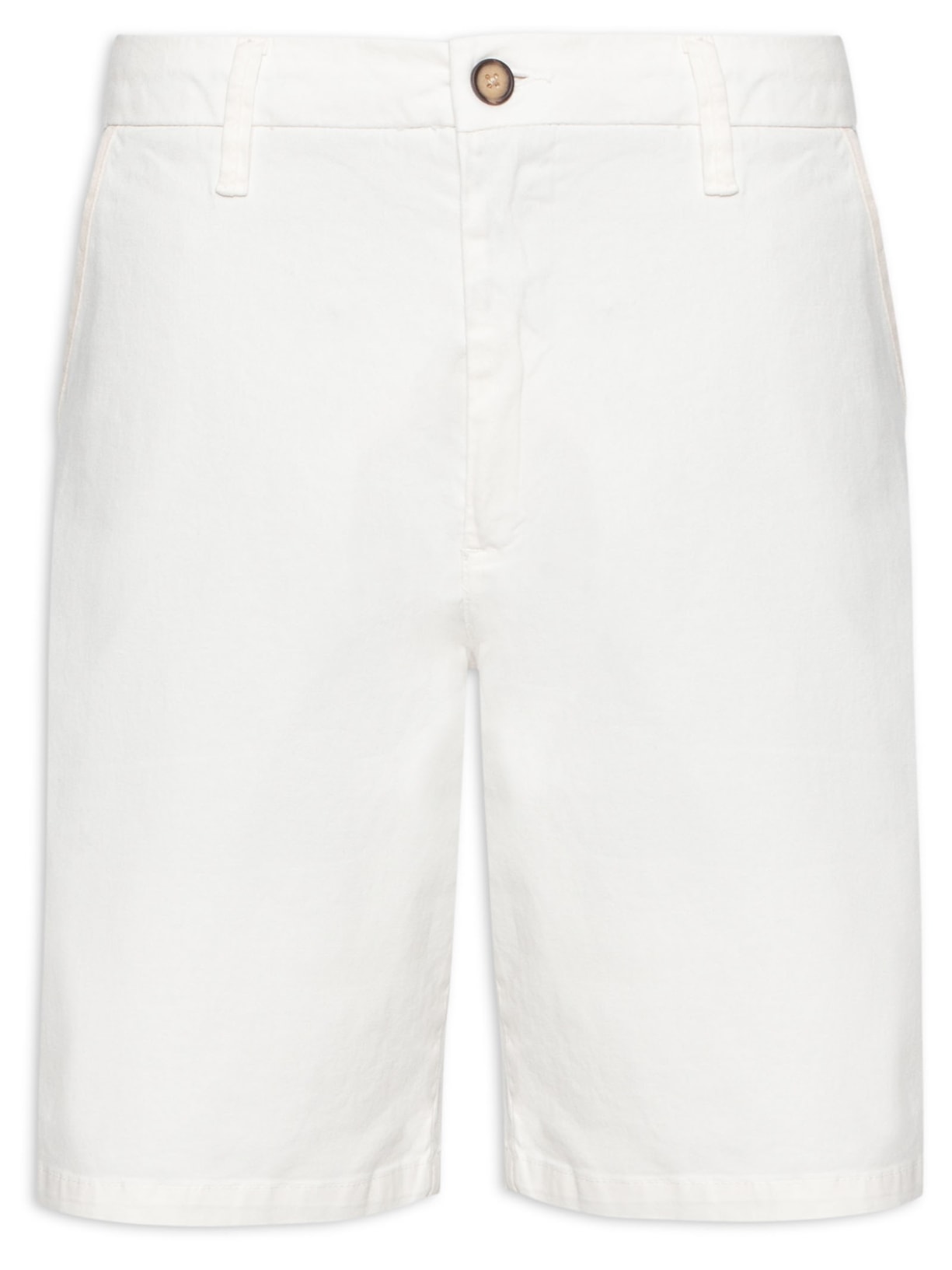 Bermuda Masculina Casual Pf Iron Continuo - Off White