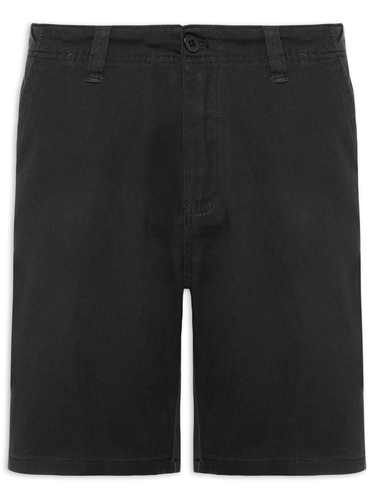 Bermuda Masculina Casual Sarja Color - Preto