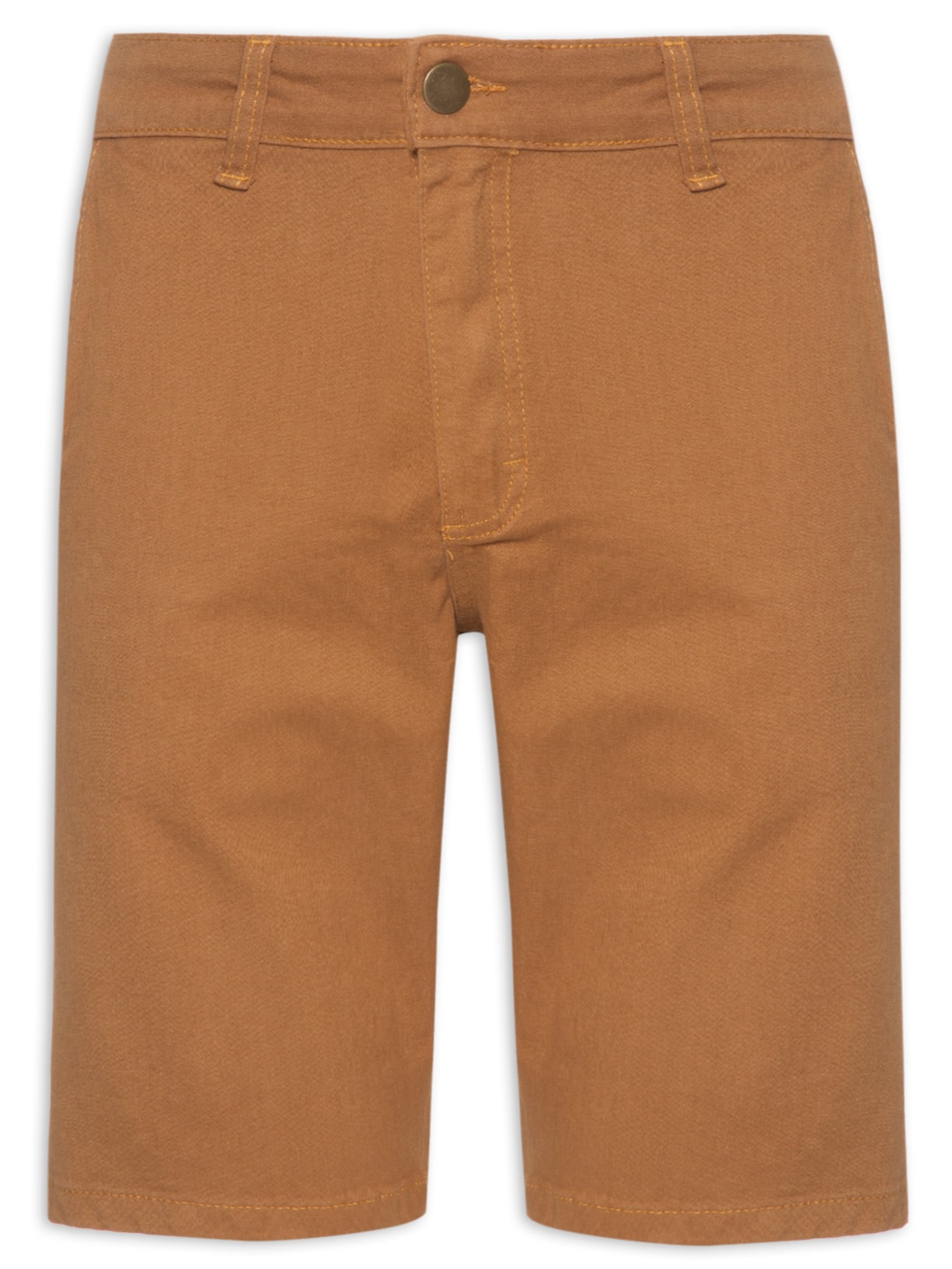 Bermuda Masculina Casual Sarja - Marrom