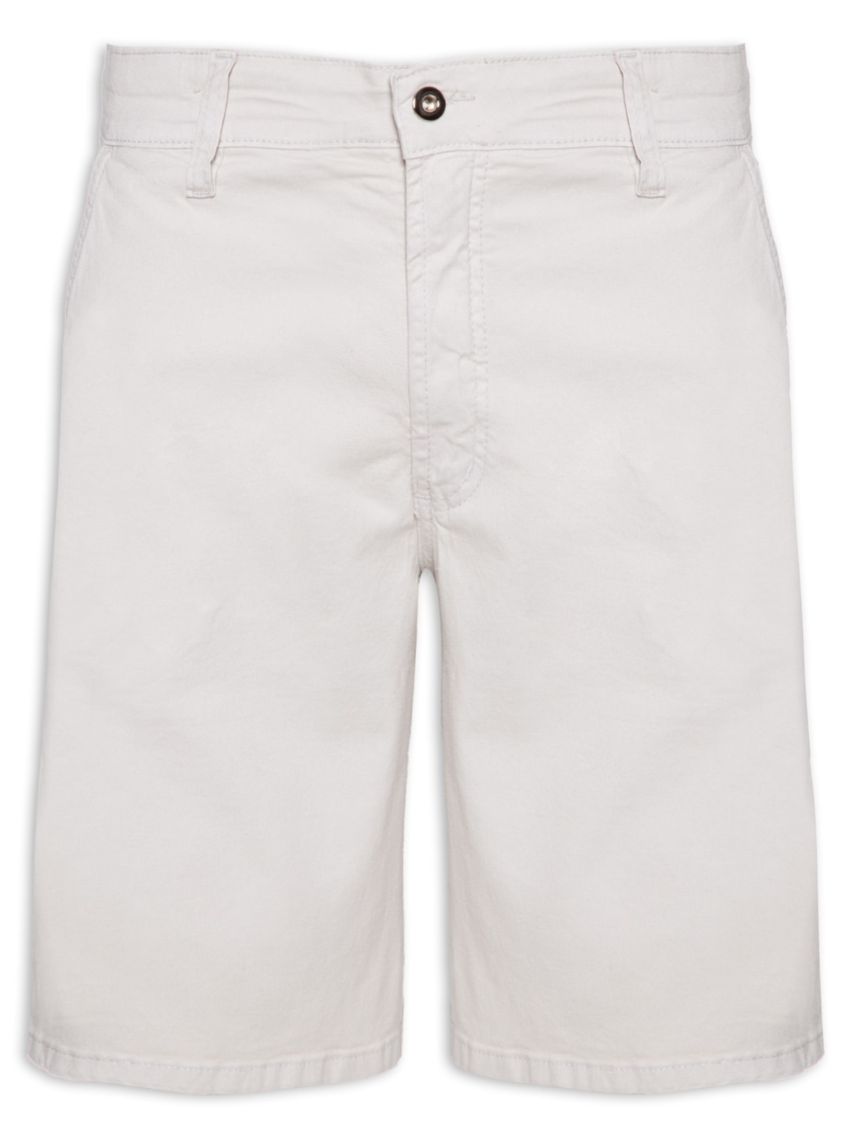 Bermuda Masculina Casual Slim Em Sarja - Cinza