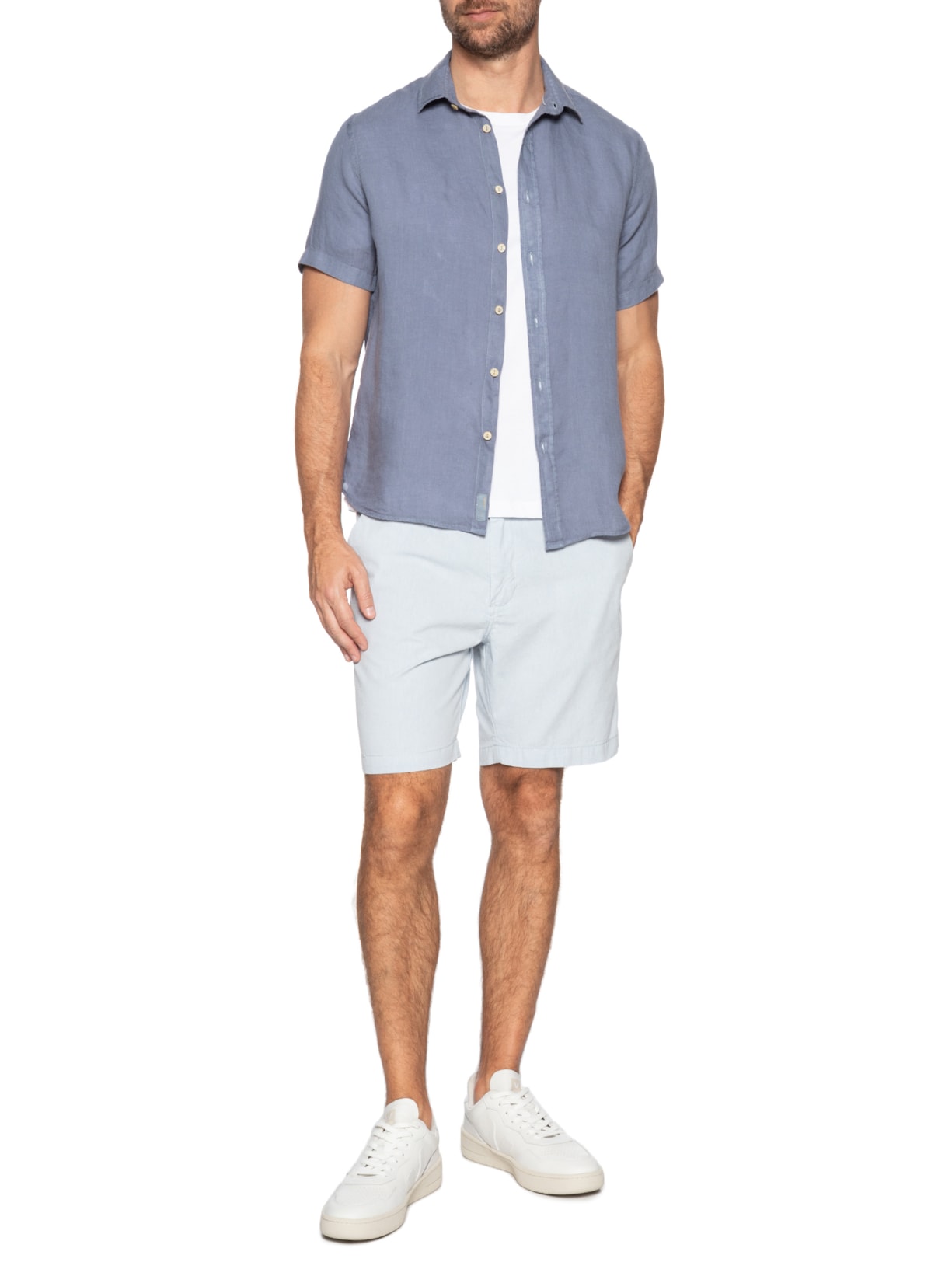 Bermuda Masculina Chambray Azul Pineapple