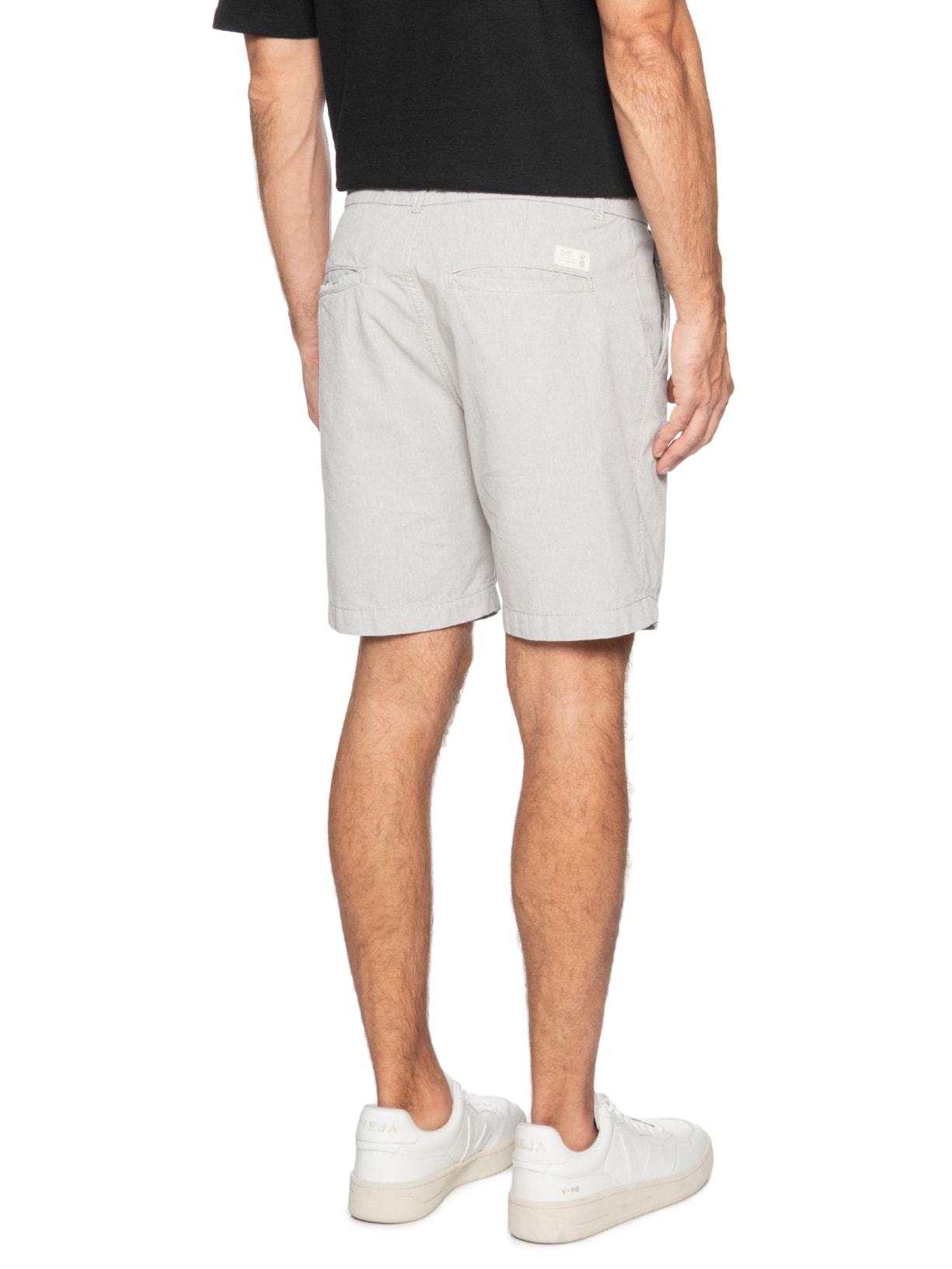 Bermuda Masculina Chambray Cinza Pineapple