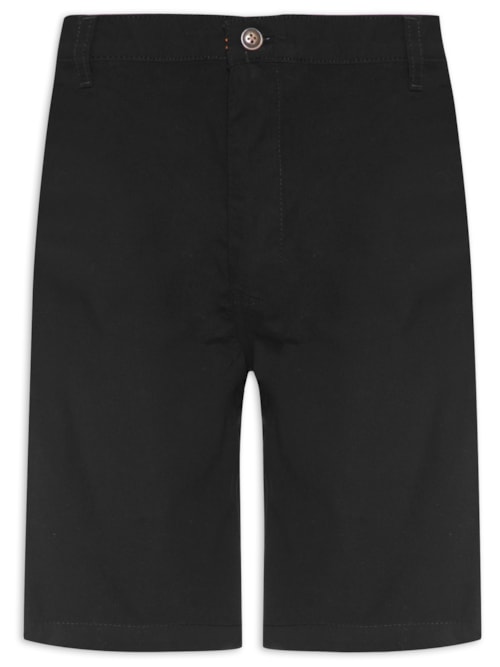 Bermuda Masculina Chino Algodão - Preto