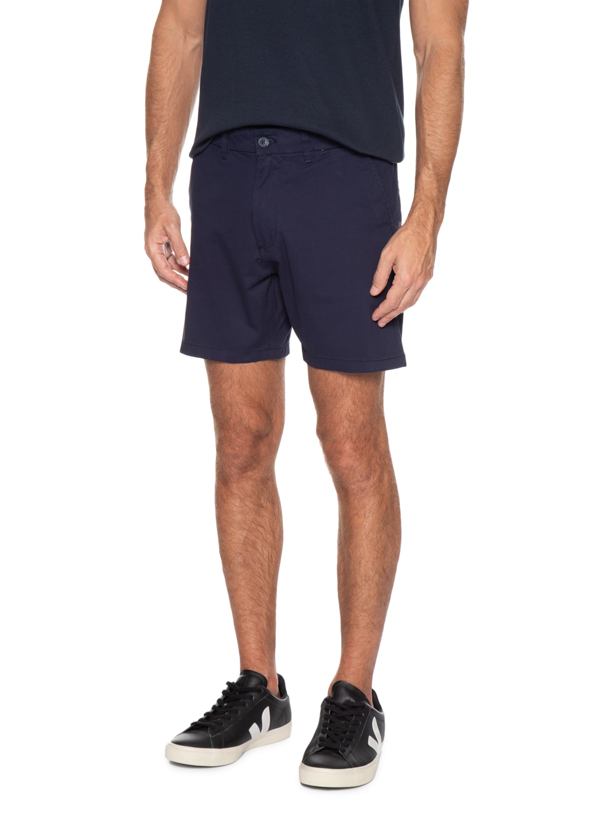 Bermuda Masculina Chino Básica Azul Basiq Men