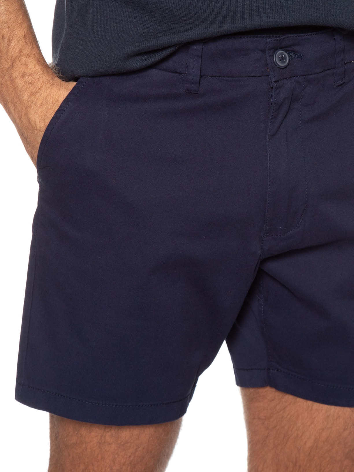 Bermuda Masculina Chino Básica Azul Basiq Men
