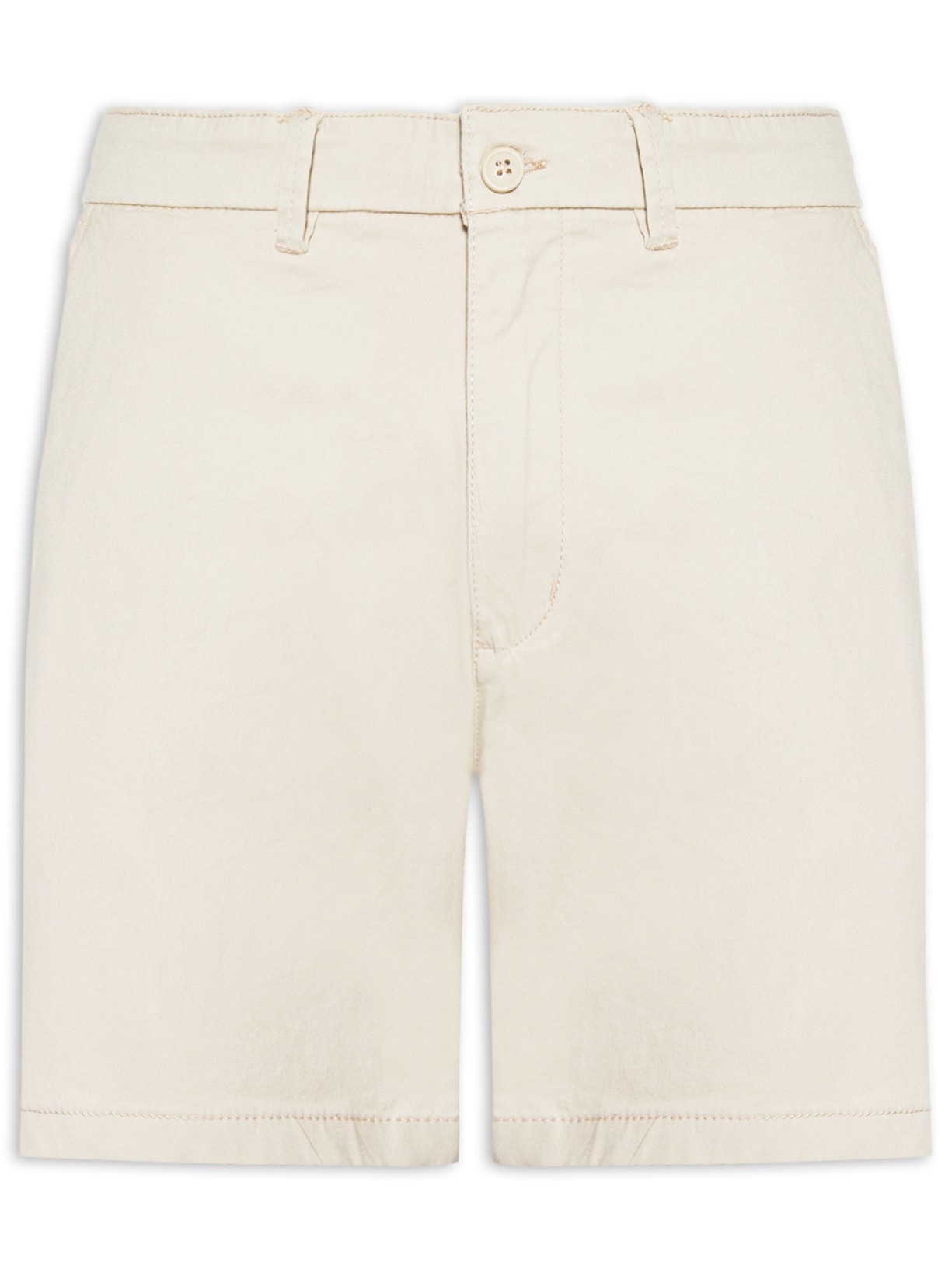 Bermuda Masculina Chino Básica Bege Basiq Men