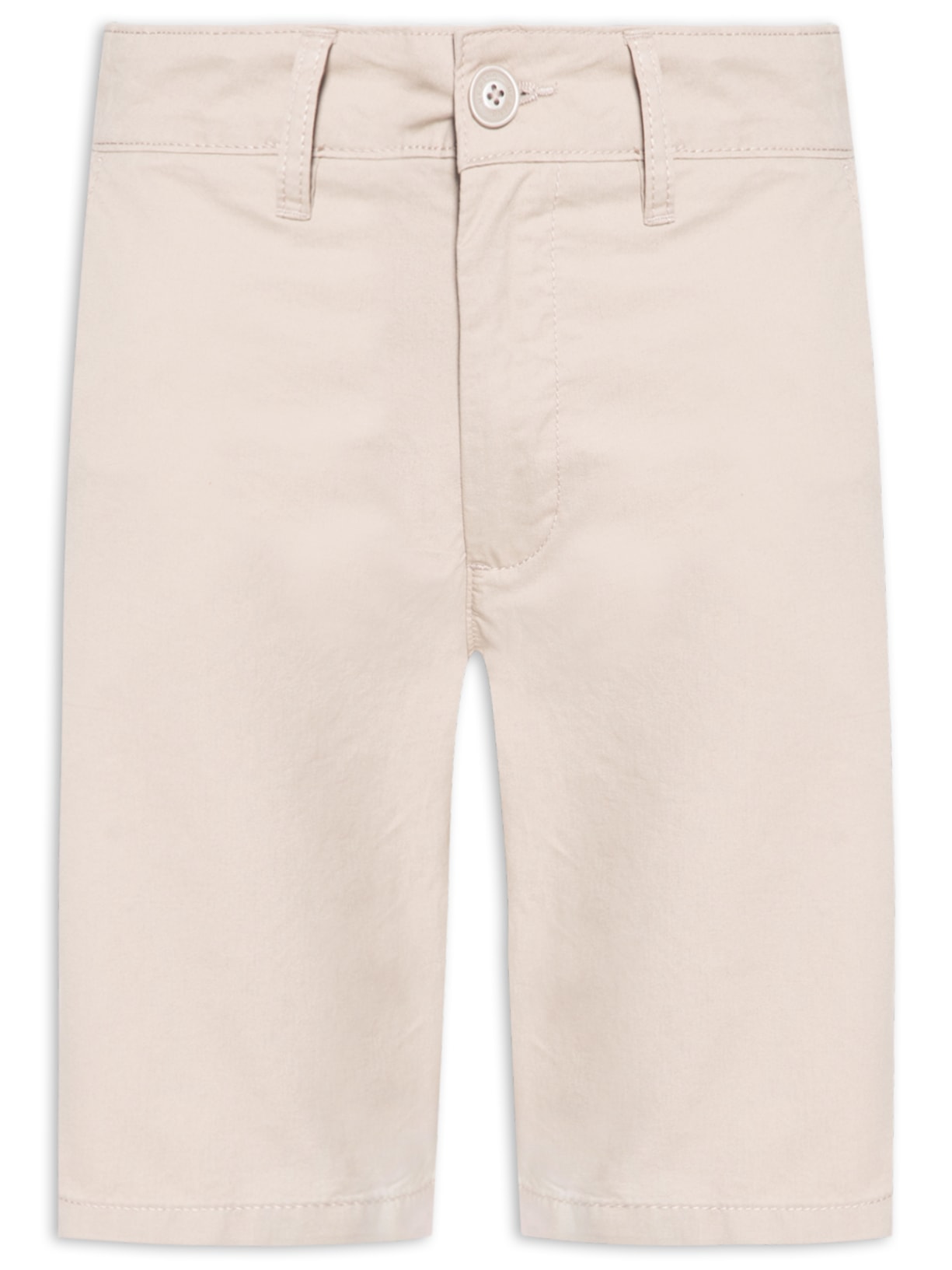 Bermuda Masculina Chino Básica Em Sarja - Bege