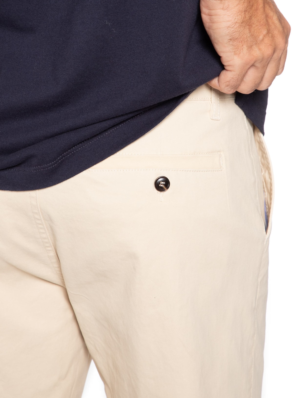 Bermuda Masculina Chino Bege '2 Essential