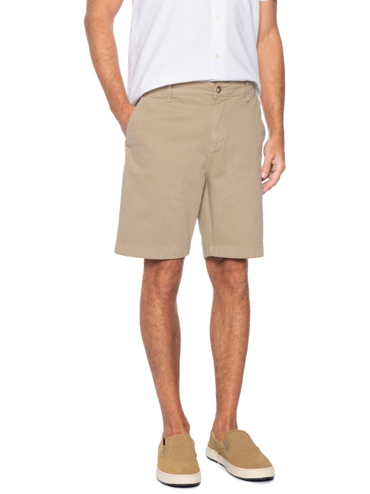 Bermuda Masculina Chino Bege Pineapple