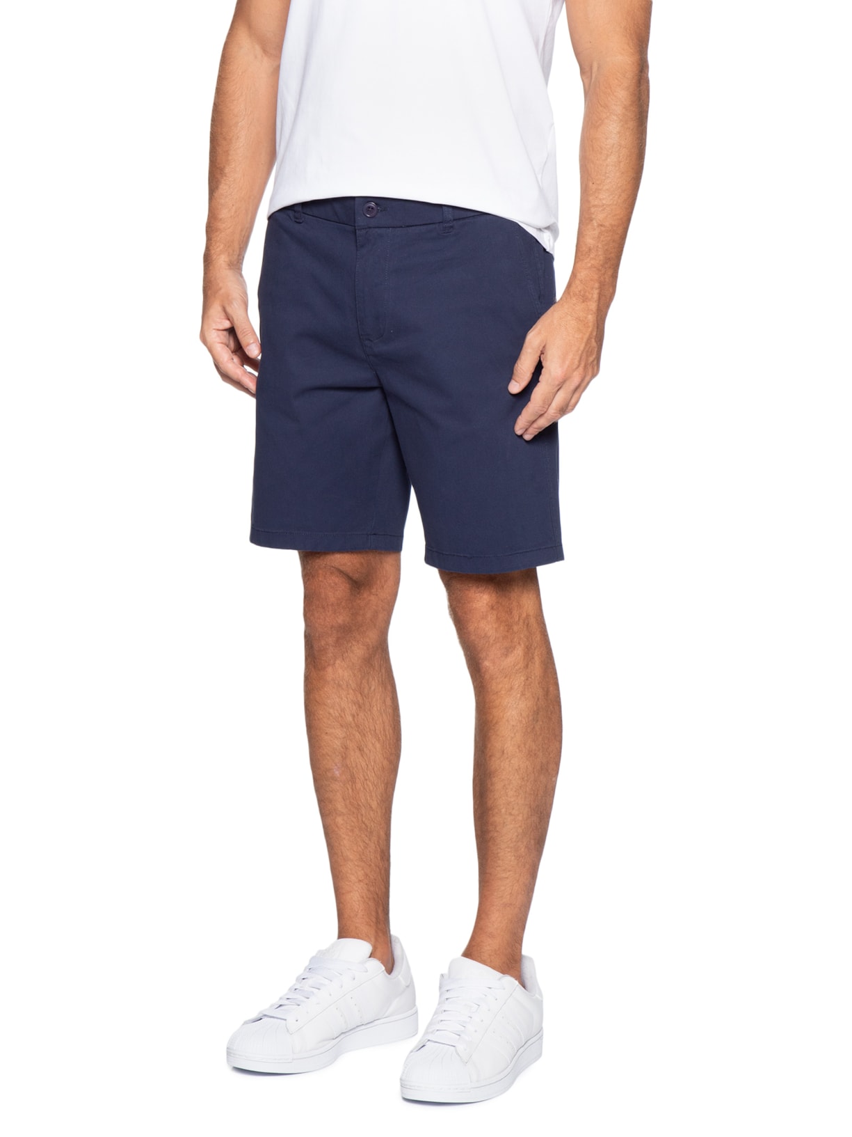 Bermuda Masculina Chino Color Azul Basiq Men