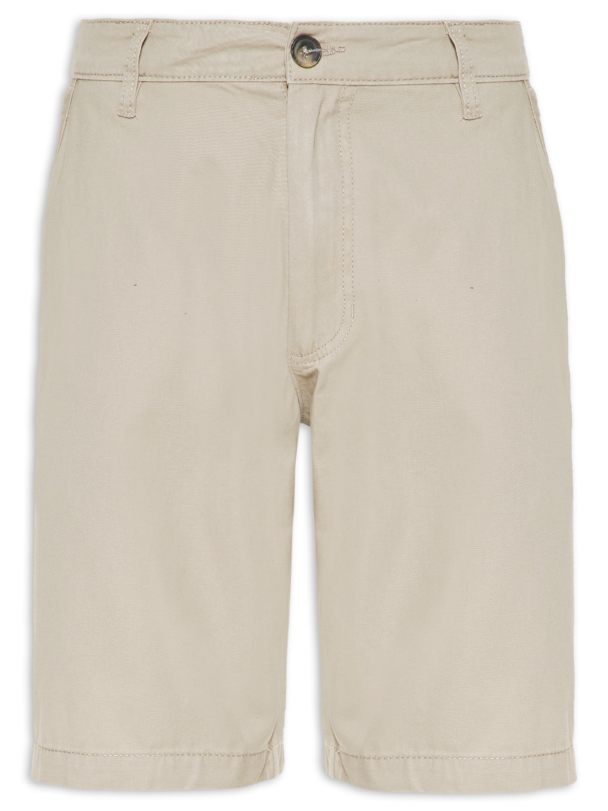 Bermuda Masculina Chino Color Básica - Bege