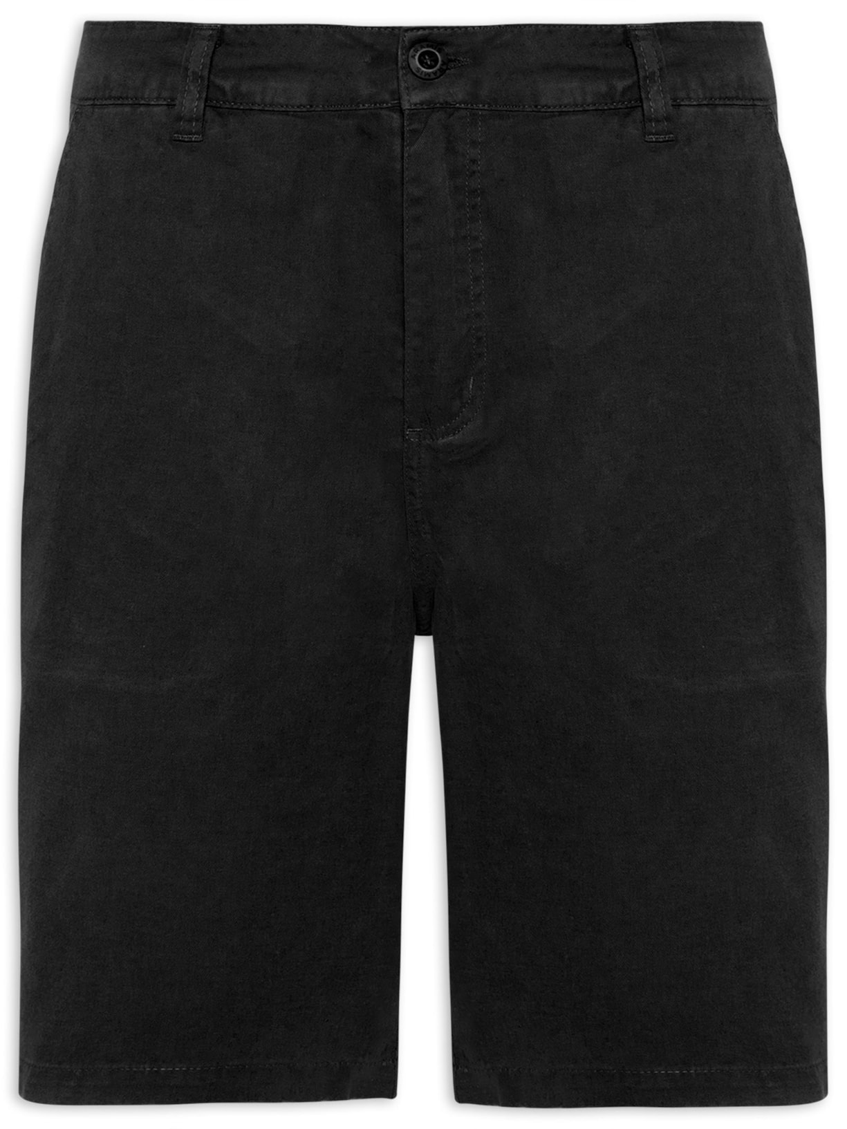 Bermuda Masculina Chino Color Básica - Preto