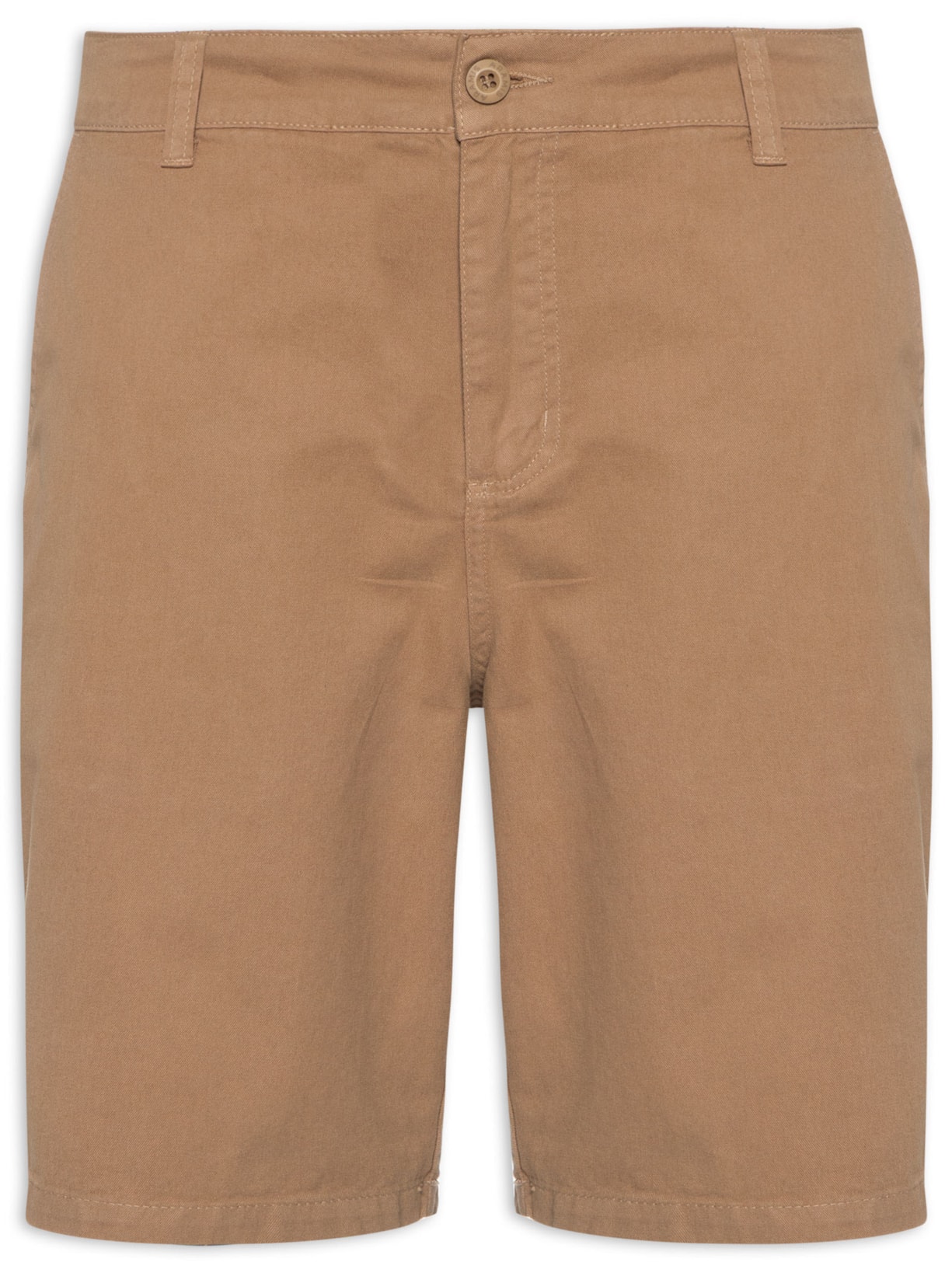 Bermuda Masculina Chino Color Básico - Marrom