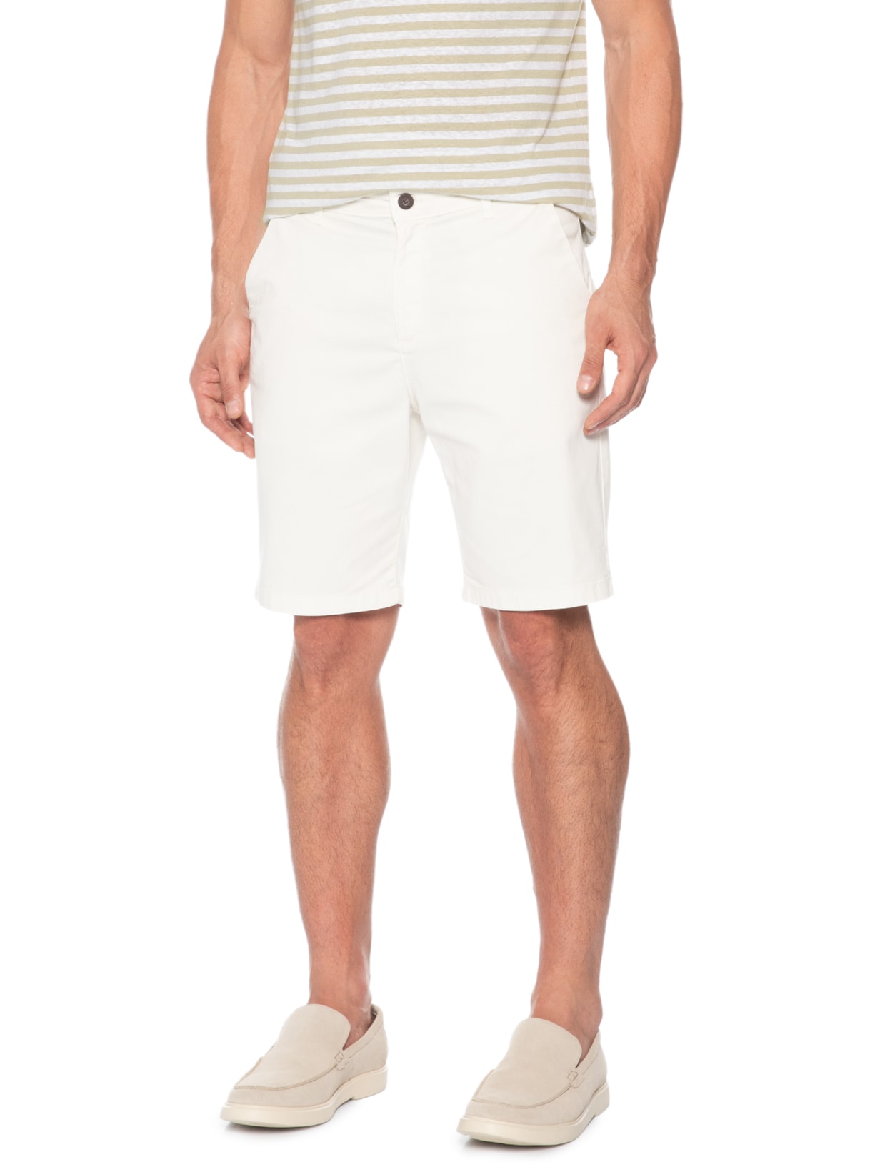 Bermuda Masculina Chino Color Branco Aramis