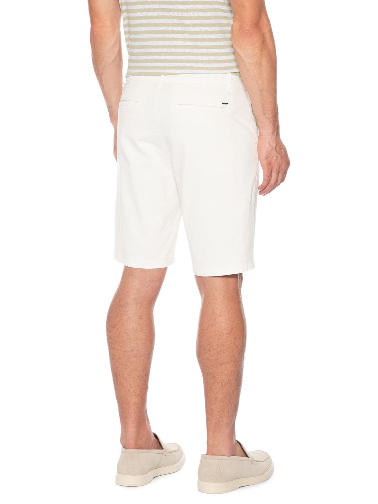 Bermuda Masculina Chino Color Branco Aramis