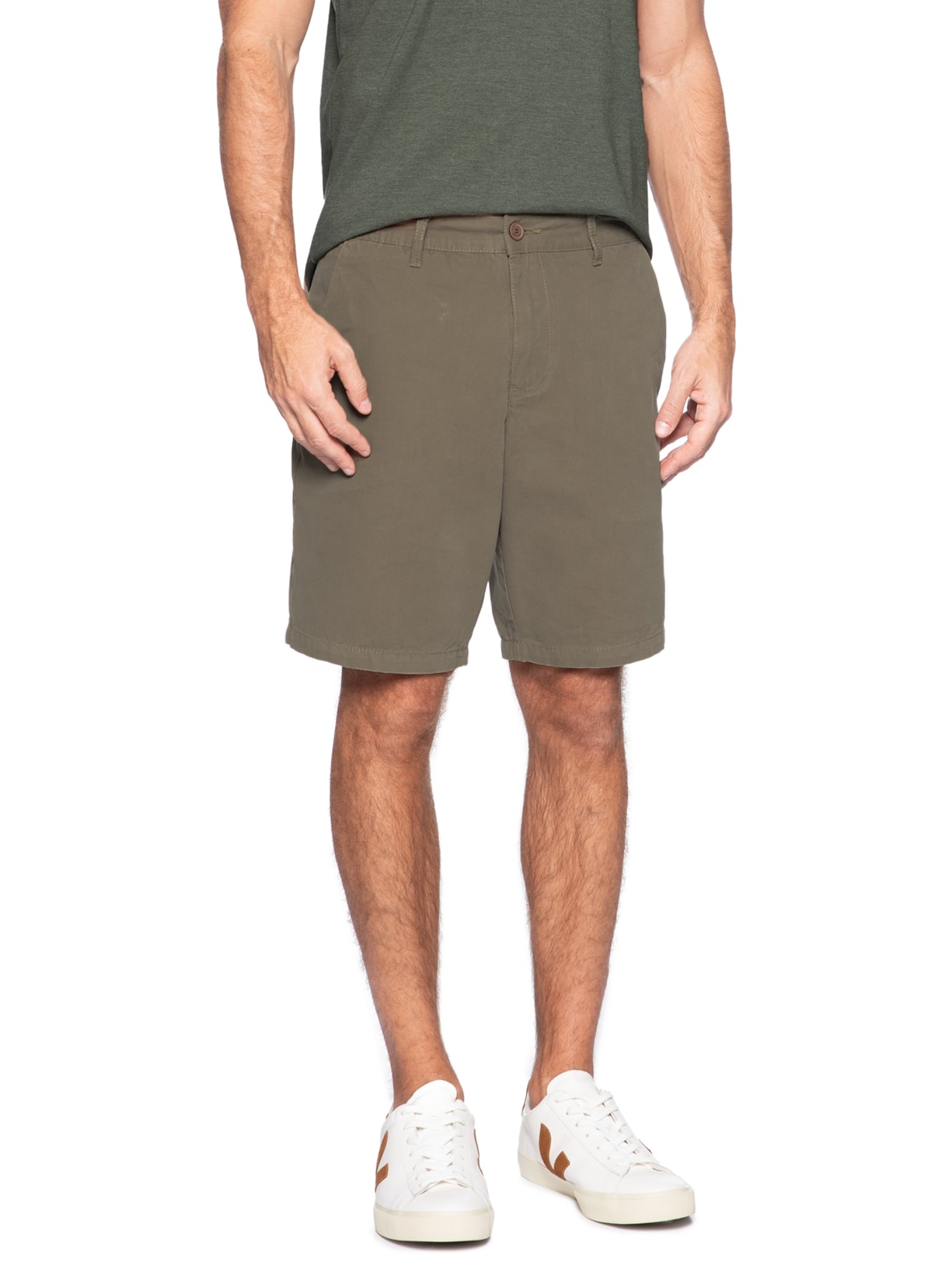 Bermuda Masculina Chino Color Kombat Bege Aramis