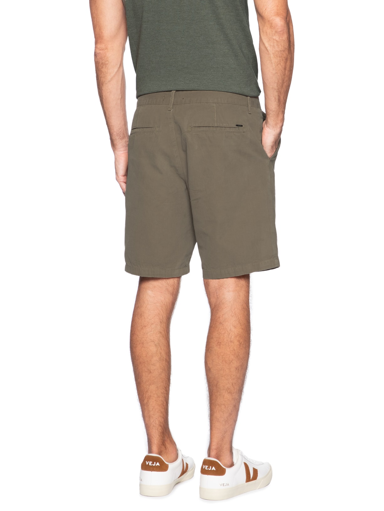 Bermuda Masculina Chino Color Kombat Bege Aramis