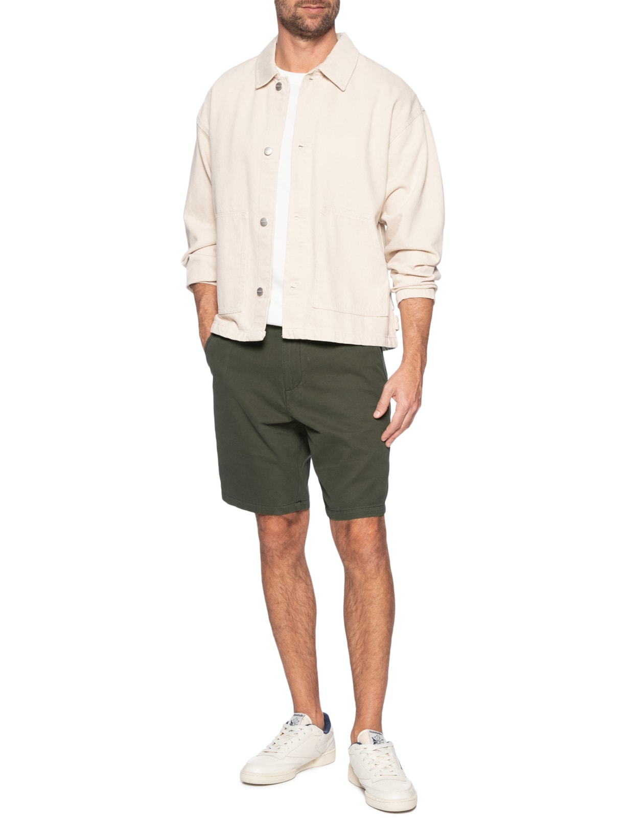 Bermuda Masculina Chino Color Kombat (PA) Verde Aramis