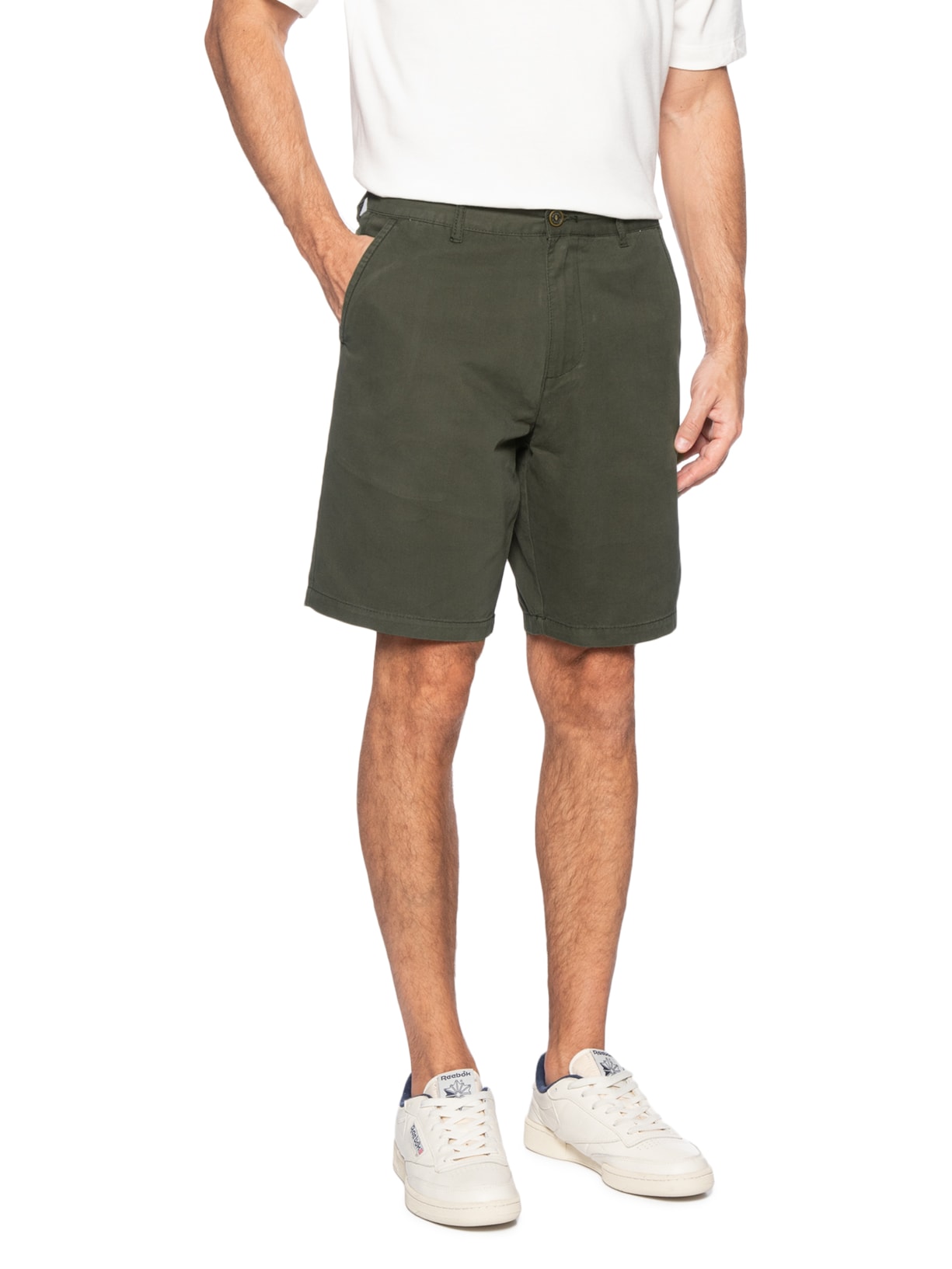 Bermuda Masculina Chino Color Kombat (PA) Verde Aramis